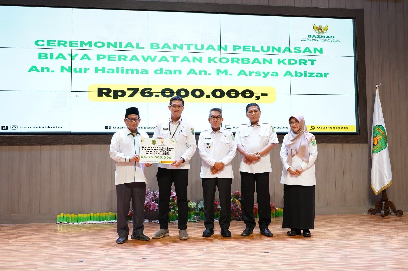 Misi Kemanusiaan, Baznas Kutim Salurkan Bantuan Rp 76 Juta untuk Korban KDRT