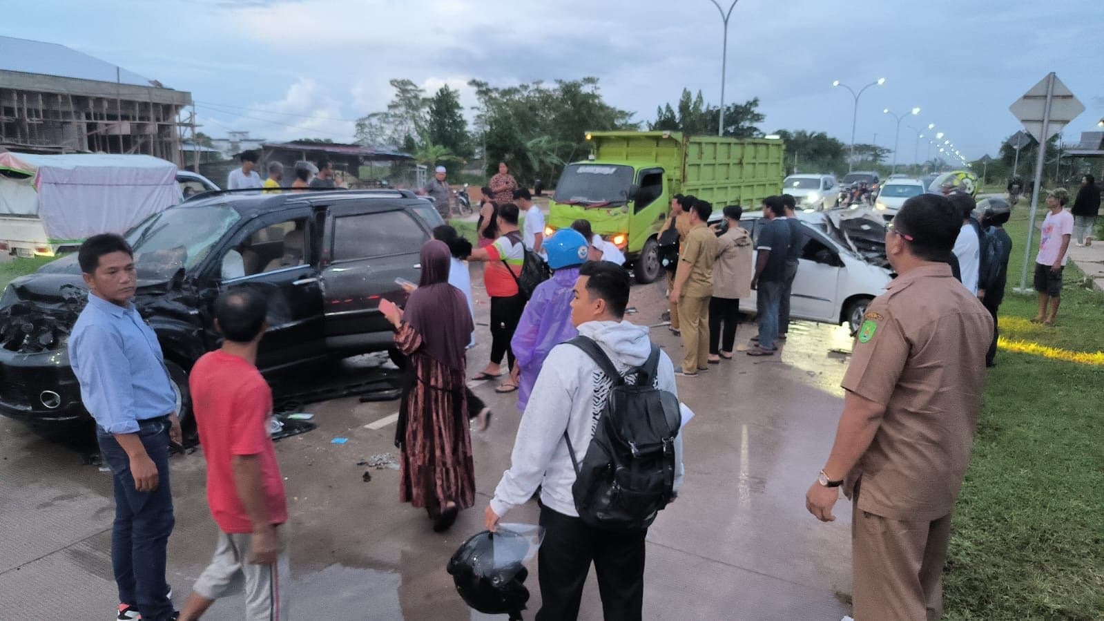 Tabrakan Beruntun di Simpang Kenyamukan, Dishub Tunggu Hasil Audit Polres Kutim