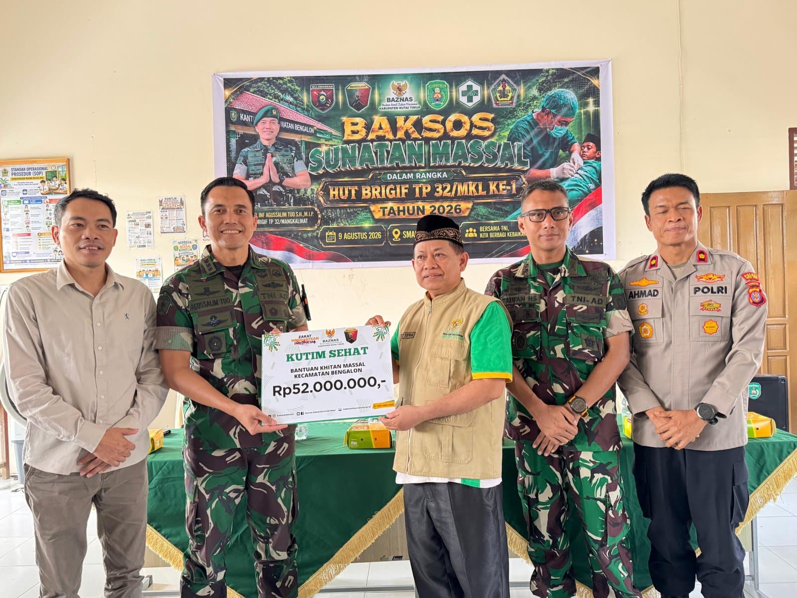 Sunatan Massal Brigif TP 32, Bakti Nyata untuk Warga Bengalon