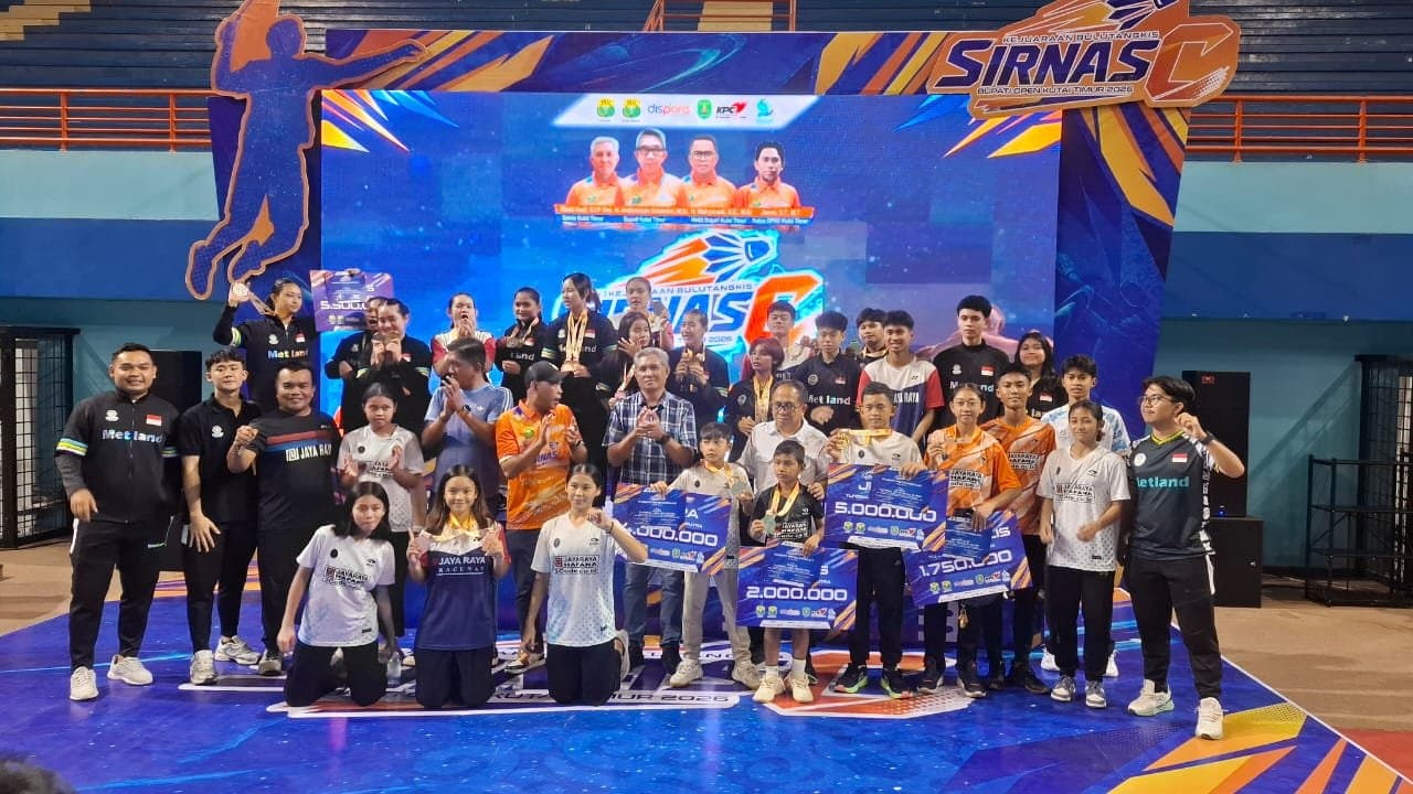 Sirnas C Bupati Cup Kutim Ditutup, Ajang Menempa Bibit Bulutangkis Nusantara