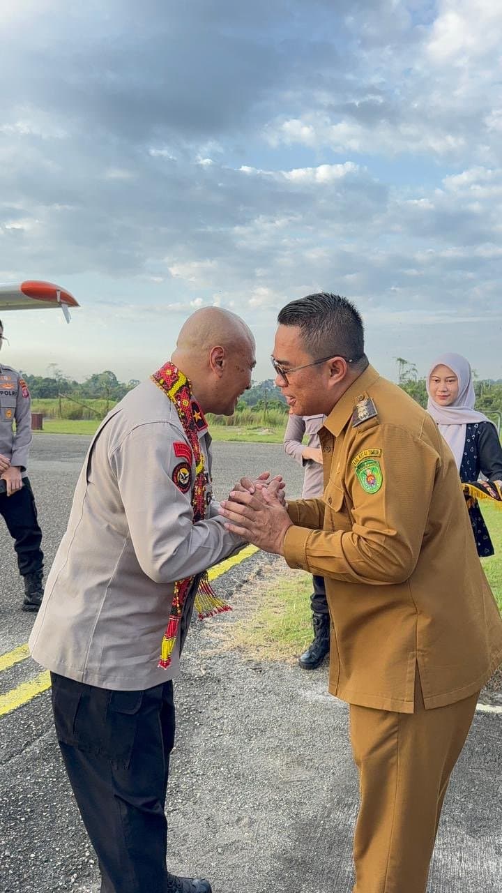 Sinergi di Gerbang Timur Kaltim, Mampir di Kutim Wakapolda Disambut Wabup